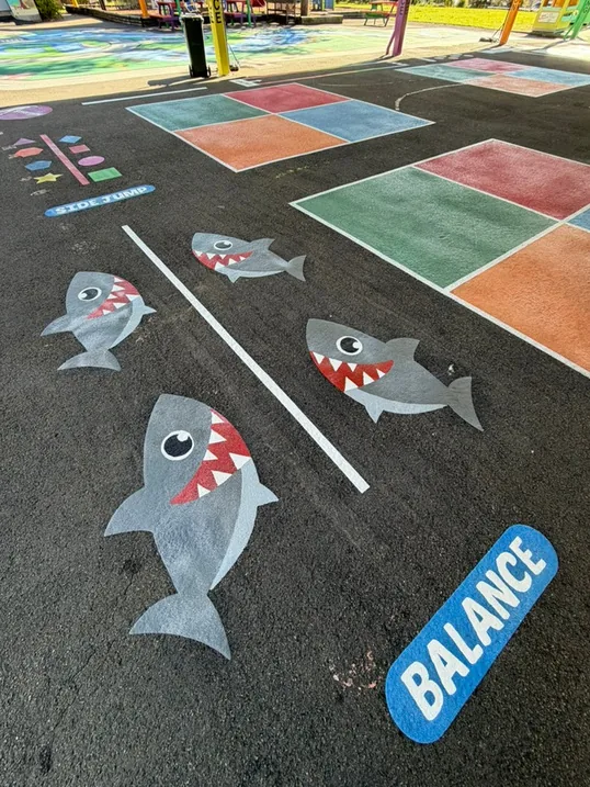 Thermo Playground Markings at Putney Public School
